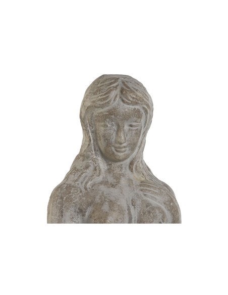 Figurine Décorative Home ESPRIT Gris Femme Romantique Finition vieillie 17 x 17 x 61 cm