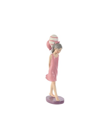 Figurine Décorative Home ESPRIT Rose Mauve chica 7 x 11 x 27 cm