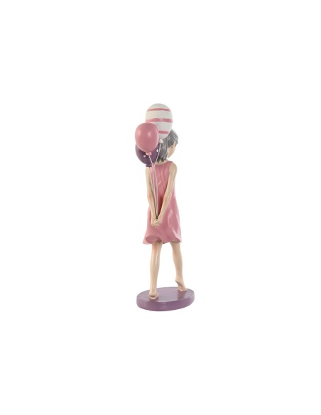 Figurine Décorative Home ESPRIT Rose Mauve chica 7 x 11 x 27 cm