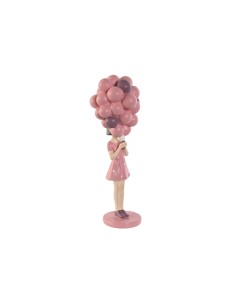 Figurine Décorative Home ESPRIT Rose Mauve chica 11 x 11,7 x 32 cm