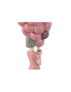 Figurine Décorative Home ESPRIT Rose Mauve chica 11 x 11,7 x 32 cm 2