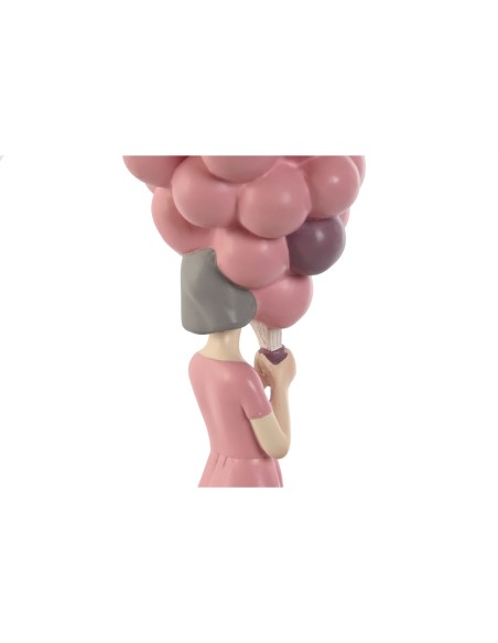 Figurine Décorative Home ESPRIT Rose Mauve chica 11 x 11,7 x 32 cm