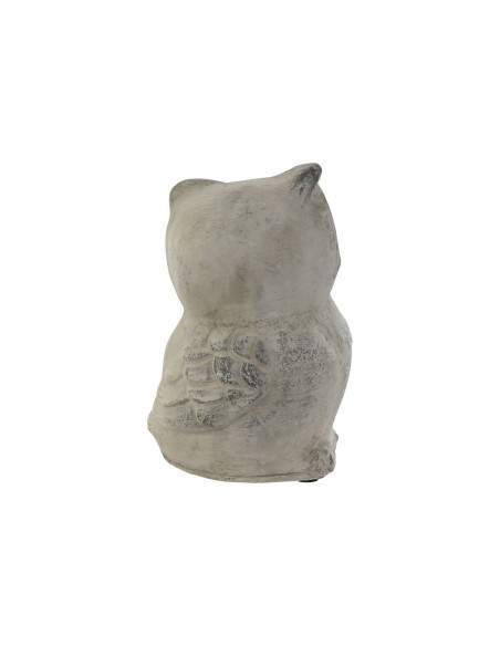 Figurine Décorative Home ESPRIT Gris Hibou Finition vieillie 10 x 9 x 14 cm (3 Unités)