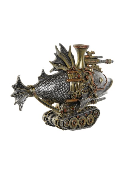 Figurine Décorative Home ESPRIT Gris Multicouleur Poisson 31,5 x 9 x 22 cm