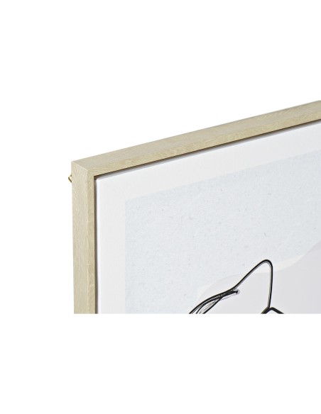Cadre DKD Home Decor Visage Scandinave 45 x 2,5 x 60 cm (4 Unités)