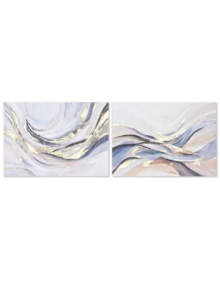 Cadre Home ESPRIT Abstrait Moderne Avec relief 100 x 3,7 x 70 cm (2 Unités)