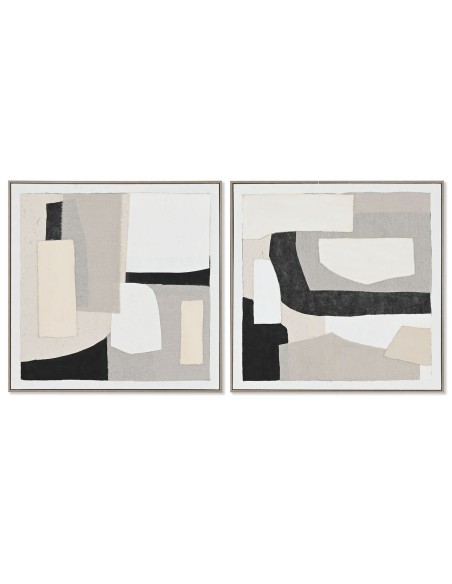 Cadre Home ESPRIT Abstrait Urbaine 82,3 x 4,5 x 82,3 cm (2 Unités)