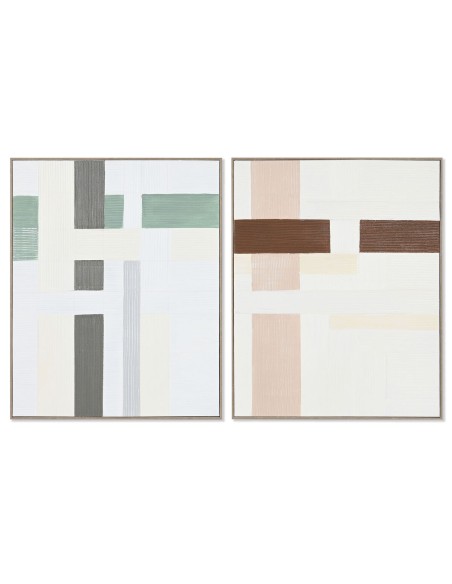 Cadre Home ESPRIT Abstrait Urbaine 82,2 x 4,5 x 102 cm (2 Unités)