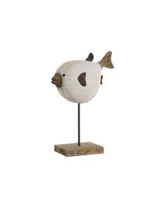 Figurine Décorative Home ESPRIT Blanc Naturel Poisson 24 x 10 x 33 cm