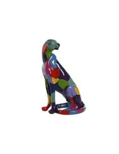 Figurine Décorative Home ESPRIT Multicouleur Panthère 25 x 18 x 41 cm