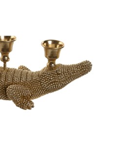 Figurine Décorative Home ESPRIT Doré Pot à Bougie 42,5 x 12,5 x 11,5 cm 2