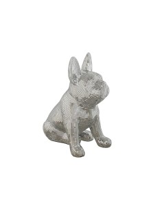 Figurine Décorative Home ESPRIT Argenté Chien 28 x 17 x 33 cm