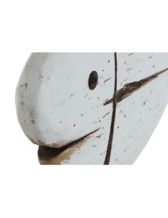 Figurine Décorative Home ESPRIT Blanc Naturel Poisson Finition vieillie (2 Unités) 2