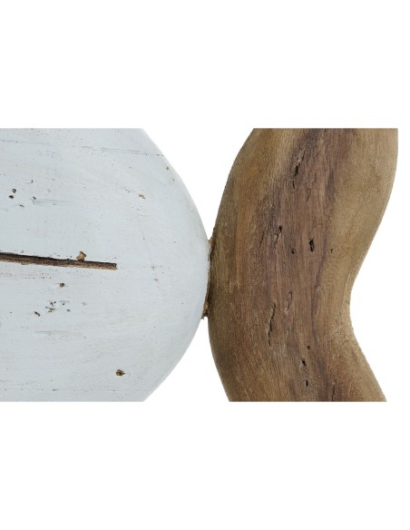Figurine Décorative Home ESPRIT Blanc Naturel Poisson Finition vieillie (2 Unités)