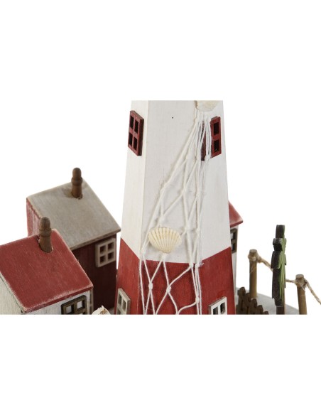 Décoration lumineuse Home ESPRIT Bois Aluminium Phare 20 x 20 x 30,5 cm (2 Unités)