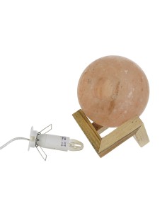 Lampe de bureau DKD Home Decor Marron Rose Sel Acacia 15 W 220 V 15 x 15 x 20 cm