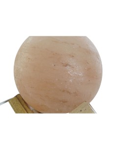 Lampe de bureau DKD Home Decor Marron Rose Sel Acacia 15 W 220 V 15 x 15 x 20 cm 2