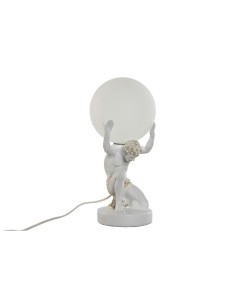 Lampe de bureau Home ESPRIT Blanc Doré Résine Plastique 220 V 14 x 14 x 32 cm
