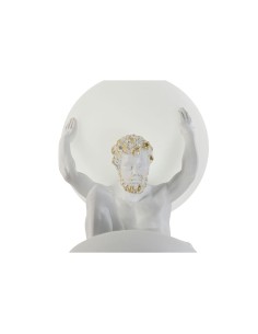 Lampe de bureau Home ESPRIT Blanc Doré Résine Plastique 220 V 14 x 14 x 32 cm 2