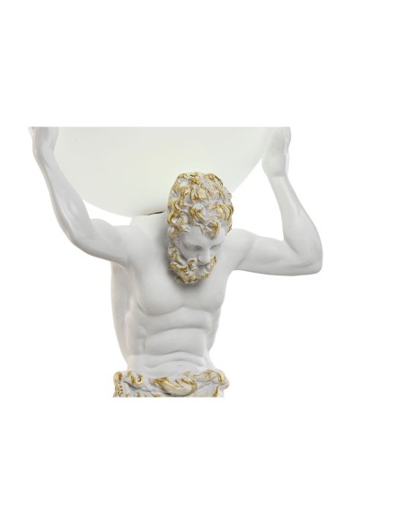 Lampe de bureau Home ESPRIT Blanc Doré Résine Plastique 220 V 18 x 17 x 44 cm