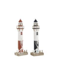Figurine Décorative Home ESPRIT Bleu Blanc Rouge 11 x 7,5 x 36,5 cm (2 Unités)