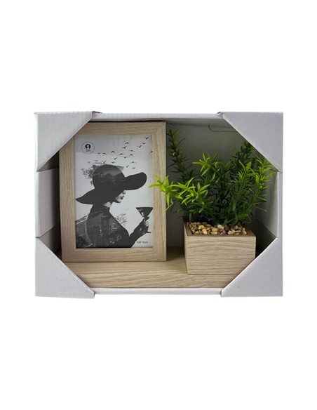 Cadre photo Home ESPRIT Naturel Bois MDF Scandinave 25 x 7 x 19 cm