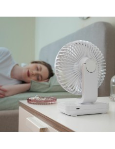 Ventilateur de Bureau Rechargeable Fanrec InnovaGoods Ø5,4'' 3600 mAh / 13,3 W 2
