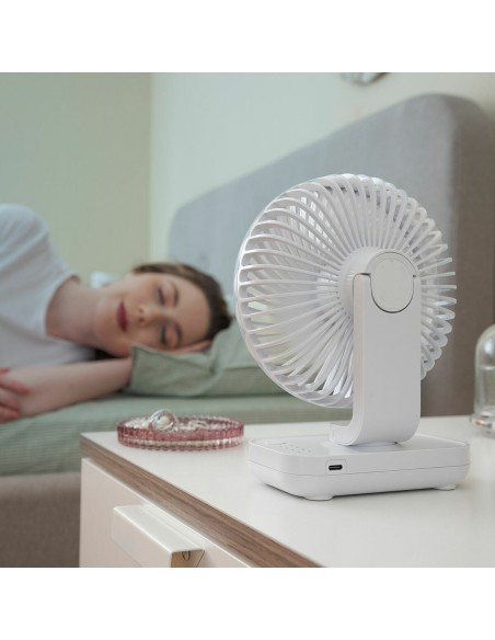 Ventilateur de Bureau Rechargeable Fanrec InnovaGoods Ø5,4'' 3600 mAh / 13,3 W
