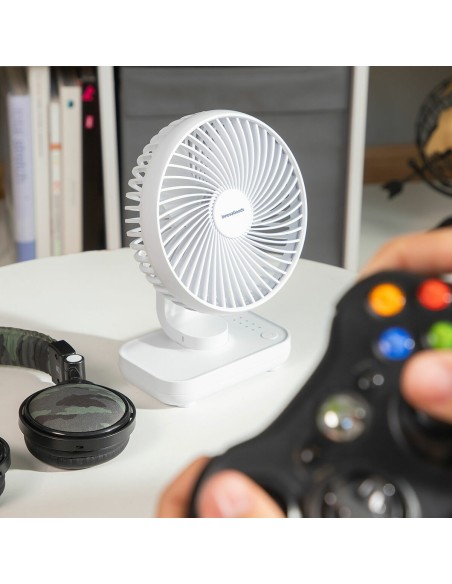 Ventilateur de Bureau Rechargeable Fanrec InnovaGoods Ø5,4'' 3600 mAh / 13,3 W