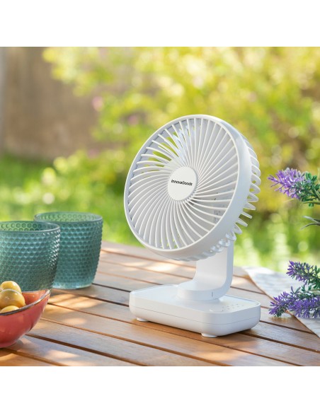 Ventilateur de Bureau Rechargeable Fanrec InnovaGoods Ø5,4'' 3600 mAh / 13,3 W