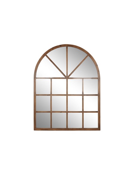 Miroir mural Home ESPRIT Naturel Verre Sapin Miroir Néoclassique Fenêtre 150 x 3,5 x 186 cm