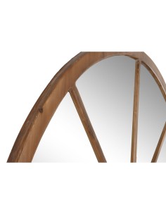 Miroir mural Home ESPRIT Naturel Verre Sapin Miroir Néoclassique Fenêtre 150 x 3,5 x 186 cm 2