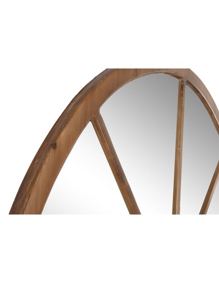Miroir mural Home ESPRIT Naturel Verre Sapin Miroir Néoclassique Fenêtre 150 x 3,5 x 186 cm