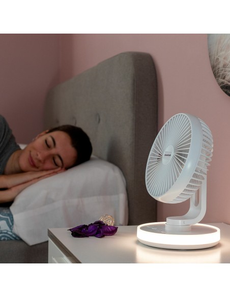 Ventilateur de Bureau Rechargeable avec LED FanLed InnovaGoods Ø6,6'' 4000 mAh