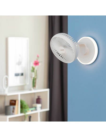 Ventilateur de Bureau Rechargeable avec LED FanLed InnovaGoods Ø6,6'' 4000 mAh