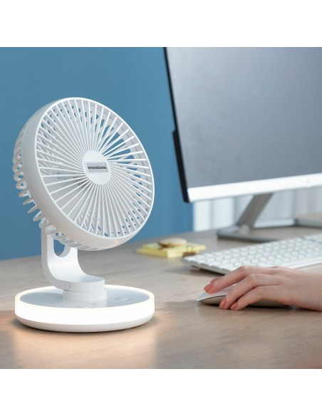Ventilateur de Bureau Rechargeable avec LED FanLed InnovaGoods Ø6,6'' 4000 mAh