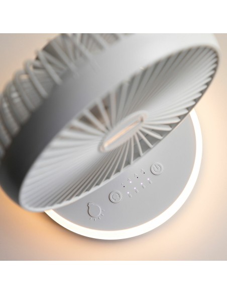 Ventilateur de Bureau Rechargeable avec LED FanLed InnovaGoods Ø6,6'' 4000 mAh