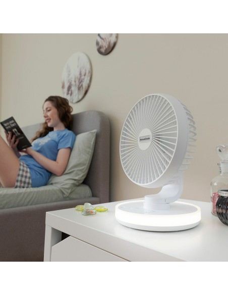 Ventilateur de Bureau Rechargeable avec LED FanLed InnovaGoods Ø6,6'' 4000 mAh