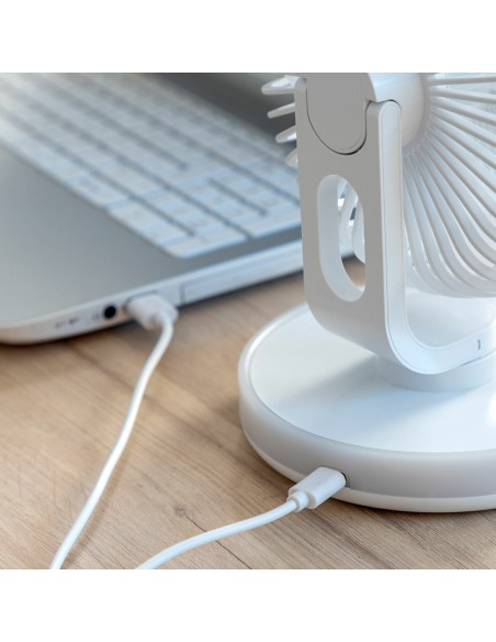 Ventilateur de Bureau Rechargeable avec LED FanLed InnovaGoods Ø6,6'' 4000 mAh