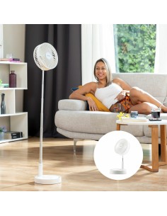 Ventilateur Rechargeable Pliable 3 en 1 Fandle InnovaGoods Ø7,7'' 7200 mAh