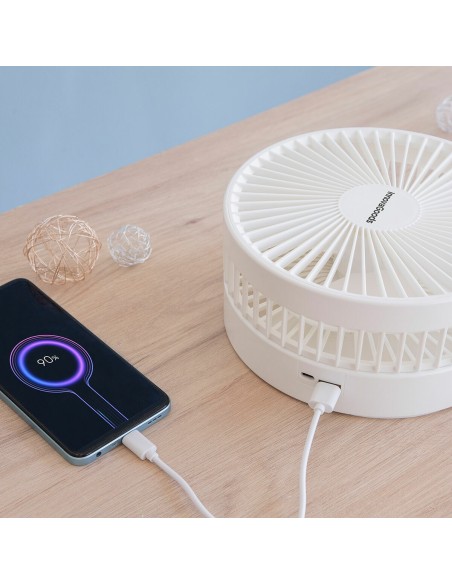 Ventilateur Rechargeable Pliable 3 en 1 Fandle InnovaGoods Ø7,7'' 7200 mAh