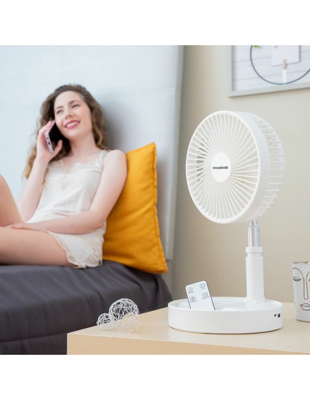 Ventilateur Rechargeable Pliable 3 en 1 Fandle InnovaGoods Ø7,7'' 7200 mAh