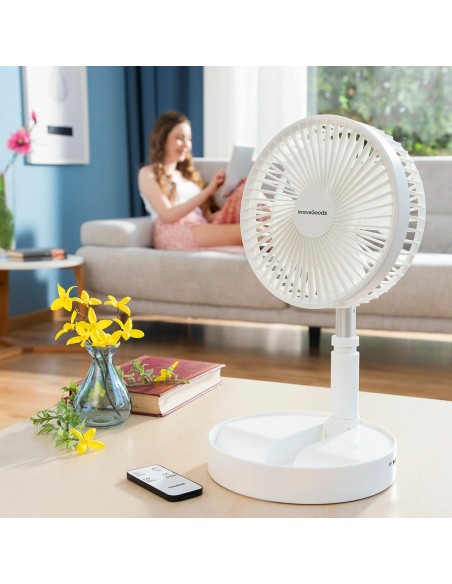 Ventilateur Rechargeable Pliable 3 en 1 Fandle InnovaGoods Ø7,7'' 7200 mAh