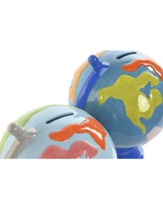 Tirelire Home ESPRIT Dolomite Globe terrestre 14,5 x 13,5 x 19 cm (2 Unités) 2