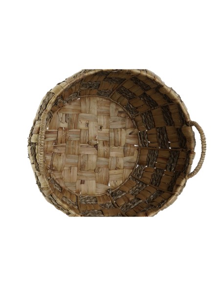 Set de basket Home ESPRIT Naturel Herbier marin Fibre naturelle Boho 43 x 43 x 39 cm (2 Pièces)