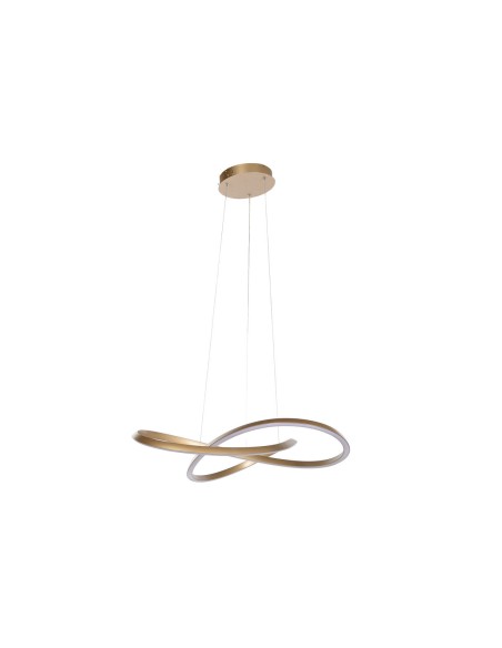 Suspension Home ESPRIT Blanc Doré Silicone Aluminium 55 W 80 x 80 x 20 cm