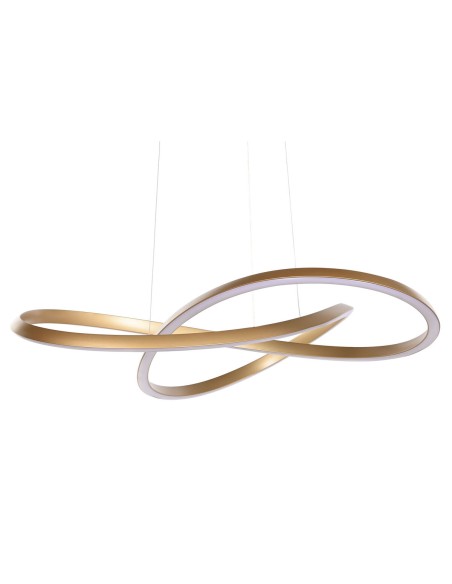Suspension Home ESPRIT Blanc Doré Silicone Aluminium 55 W 80 x 80 x 20 cm
