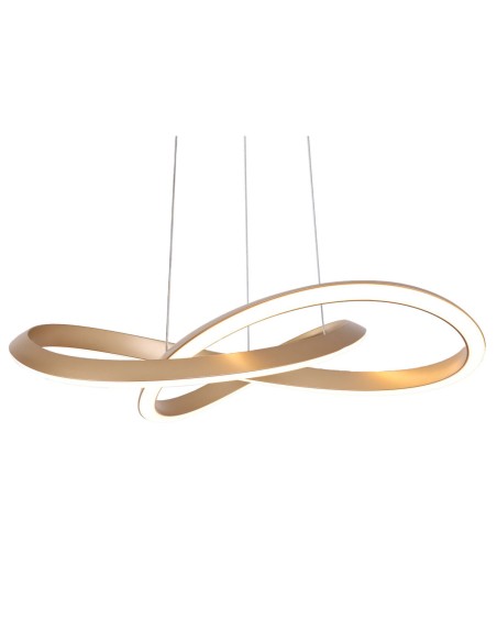 Suspension Home ESPRIT Blanc Doré Silicone Aluminium 55 W 80 x 80 x 20 cm