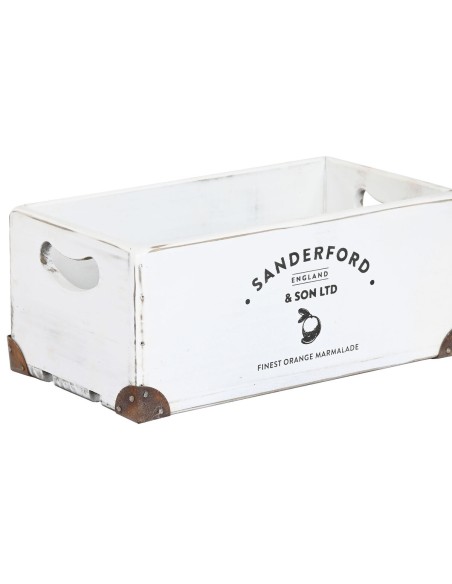 Set de boîtes décoratives Home ESPRIT Sanderford Blanc Bois d'épicéa 35 x 22 x 15 cm (5 Pièces)