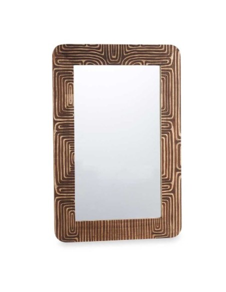 Miroir mural 43 Marron 90 x 60 x 2 cm Rectangulaire